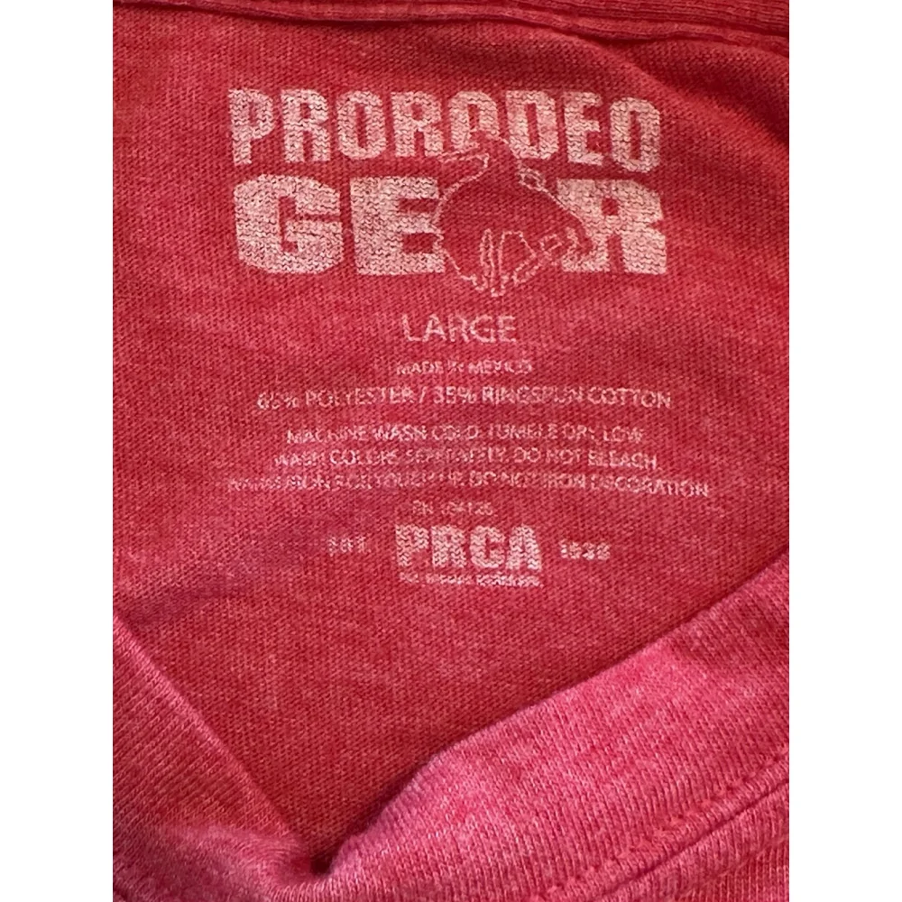 ProRodeo Gear NFR Tee Shirt Girls L Red National Finals Rodeo Vegas 2015 PRCA